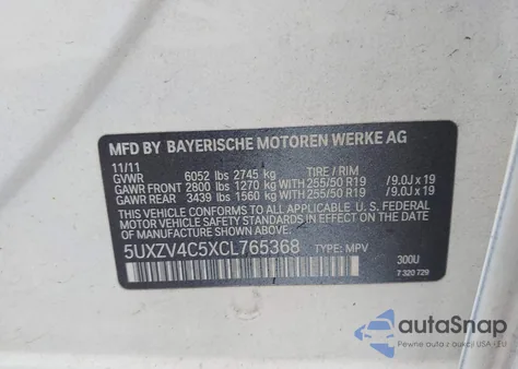 2012 BMW X5 xDrive35I/xDrive35I Premium/xDrive35I Sport Activity из США, поврежденный, VIN 5UXZV4C5XCL765368